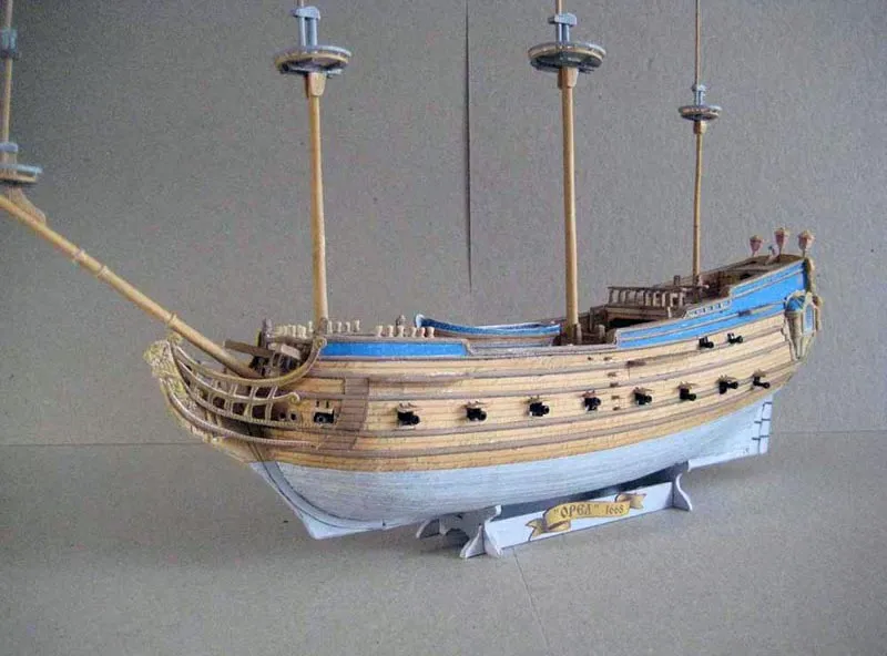 Модель из картона фрегат "Орёл"