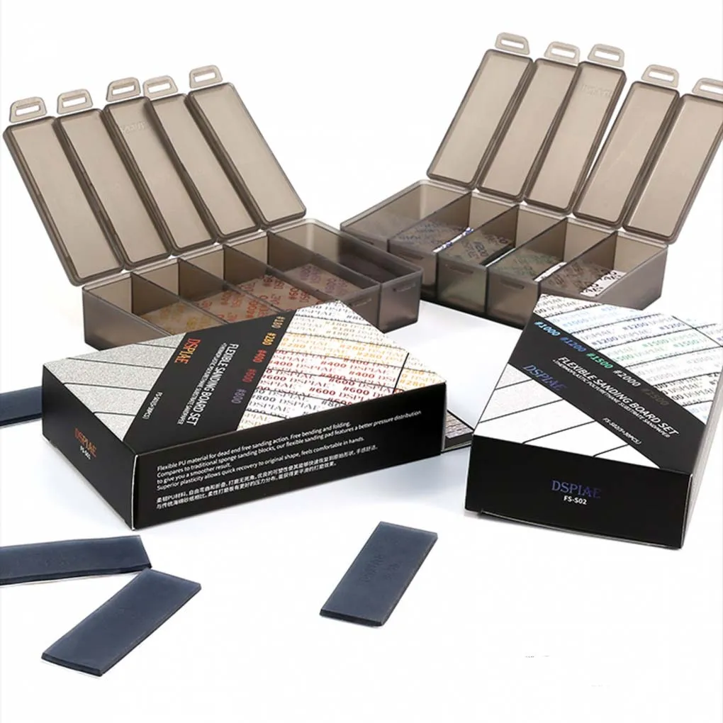 Набор из 3 мм шлифовальных губок (5 шт) и 30 пластин зернистости 1000-2500