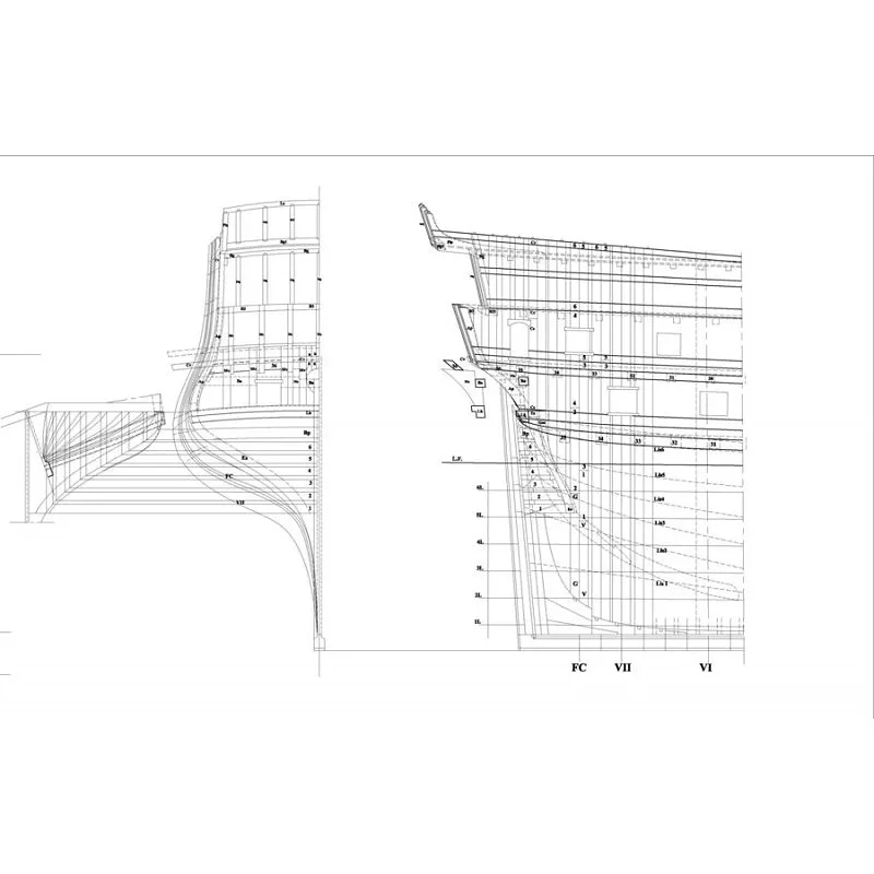 Дополнительные чертежи шпангоутов 74 gun ship