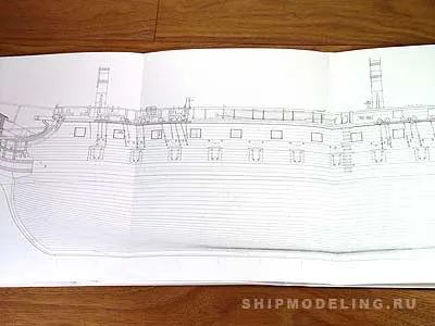 Полный комплект чертежей 74 gun ship, масштаб 1:48