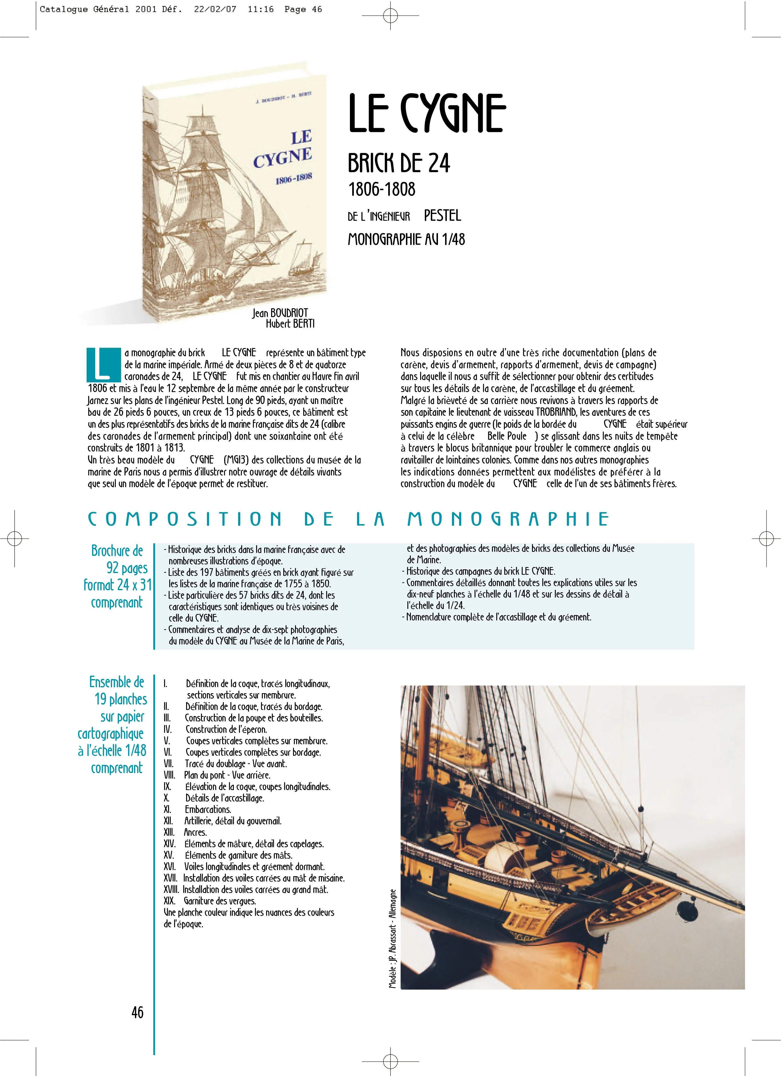 Le Cygne 1806-1808 + чертежи