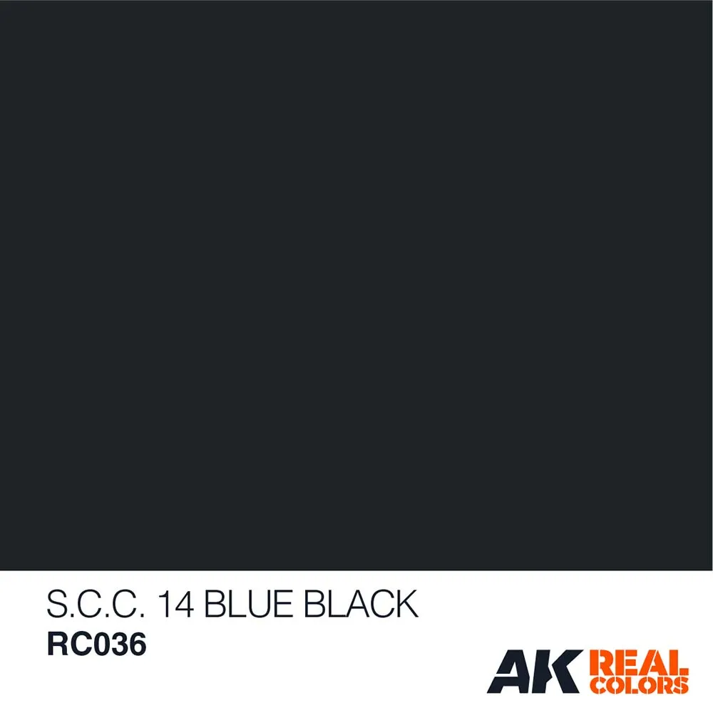 Краска AK Interactive, акриловая S.C.C. 14 Blue Black (темно-синий), 10 мл