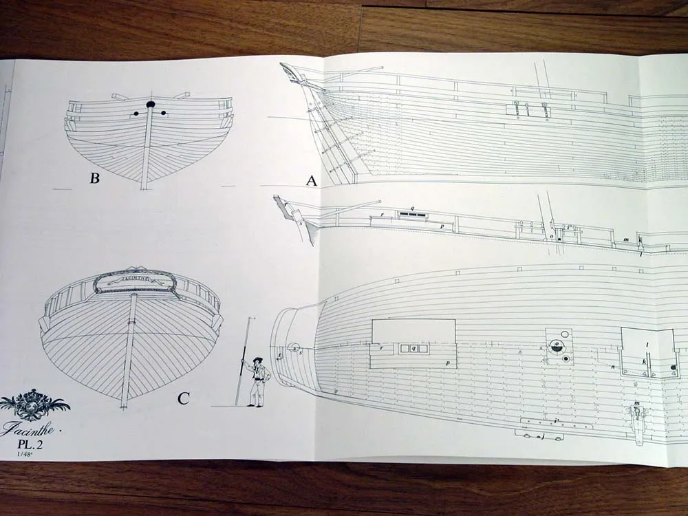 La Jacinthe Schooner, 1825 + чертежи