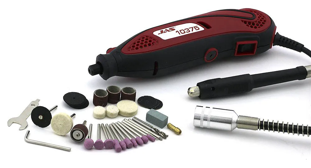 Бормашина 135 Вт, 10000-32000 об/мин., гибкий вал, принадлежности 10375