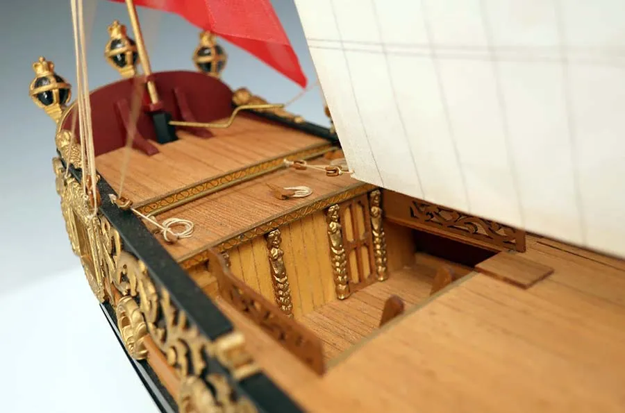 деревянная модель парусника Charles Royal Yacht 1674