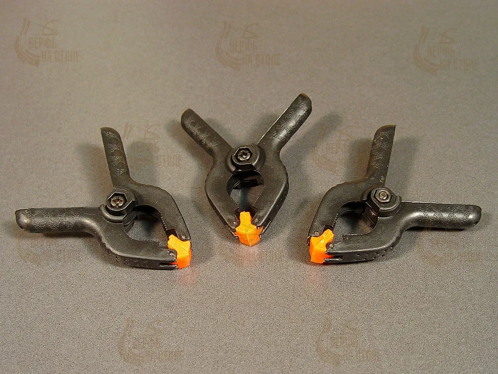 Пластиковый зажим, 25 мм, 3 шт