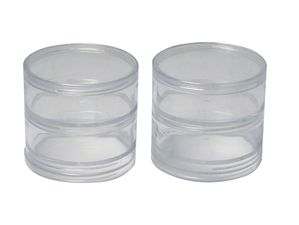 Круглые прозрачные контейнеры, диаметр 70 мм, 4 штуки, стыкуемые