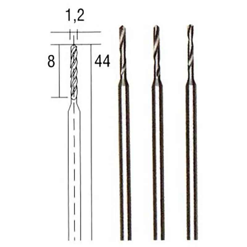 Вольфрам-ванадиевые свёрла Proxxon 1,2 мм, 3 шт