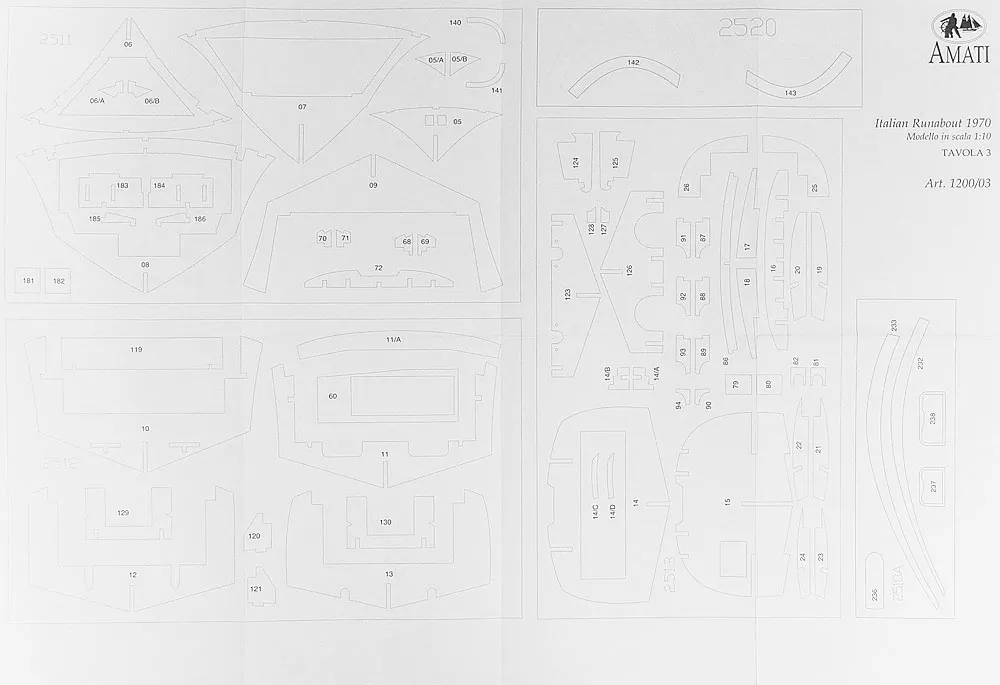 Чертеж гоночной лодки Runabout
