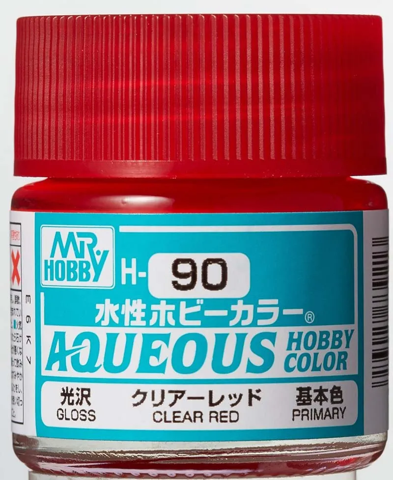 Краска Mr Hobby, акриловая, красная полупрозрачная, H 90, 10 мл