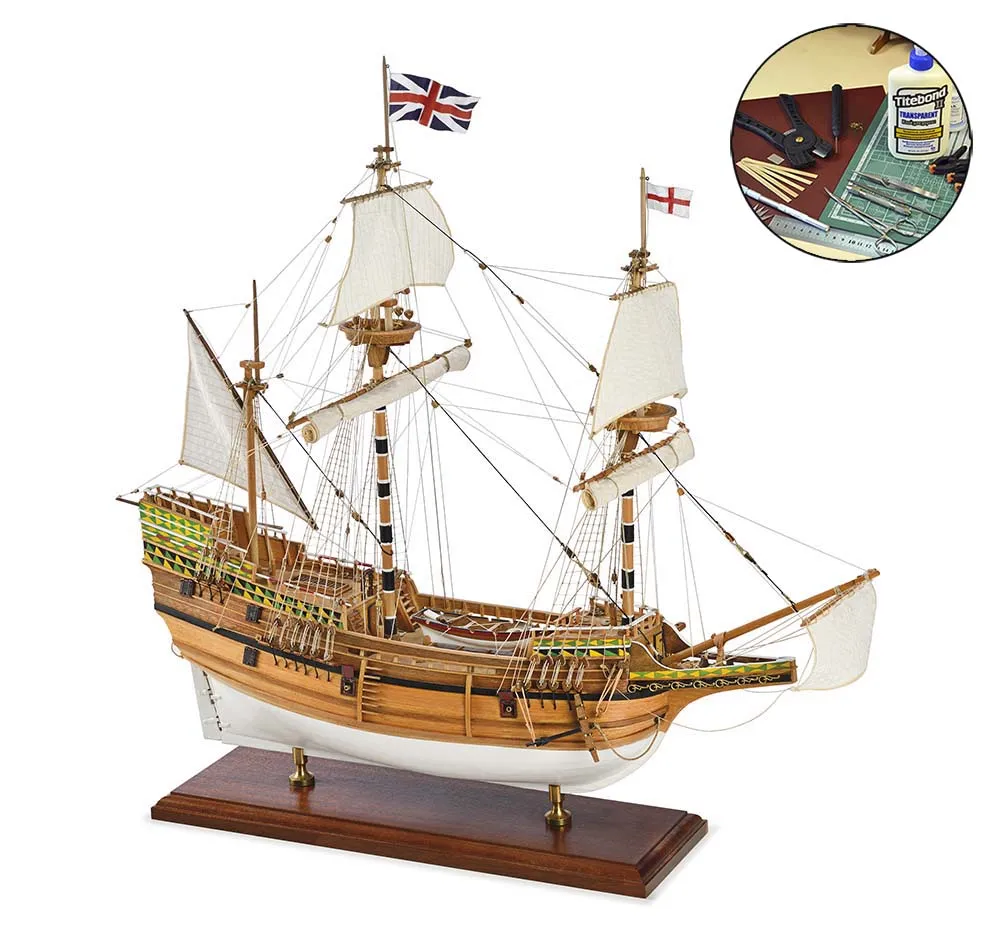 Английский галеон Mayflower + (Полный набор инструментов, клея и краски)