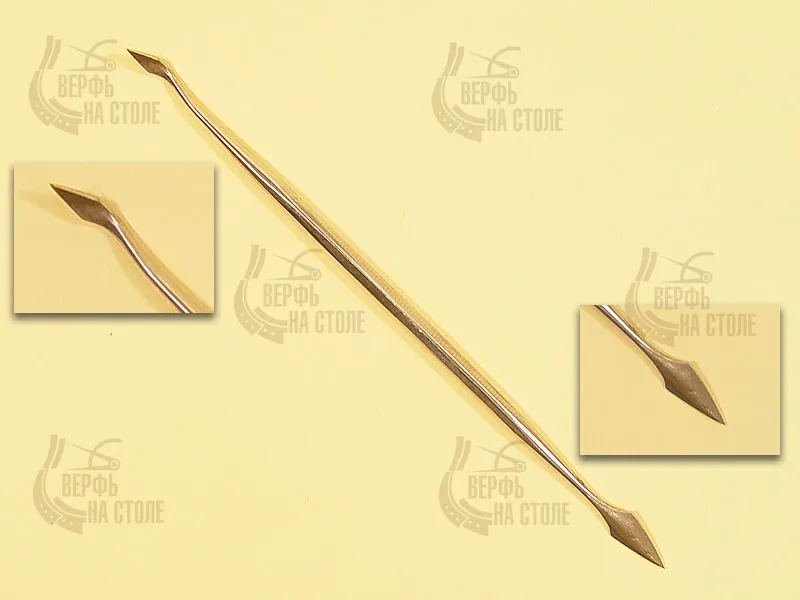 Двухсторонняя стека, 15 см, прямой и загнутый ланцеты