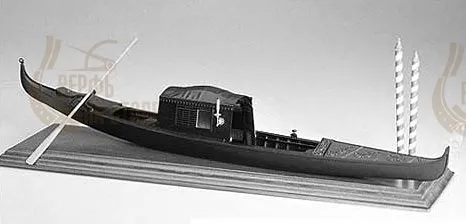 Чертеж венецианской гондолы 1882 года