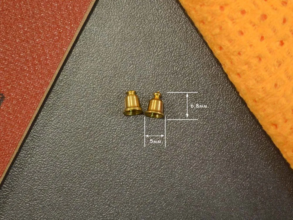 Колокол 5х6,8 мм, латунь, 2 шт