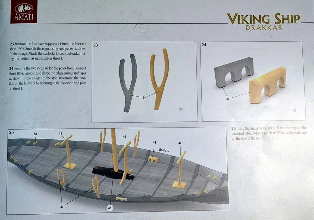 Чертеж корабля викингов