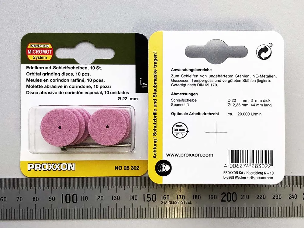 Корундовые шлифовальные диски Proxxon, 10 шт