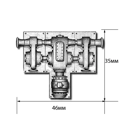 Современная электрическая двойная лебедка, металл, 35х46 мм
