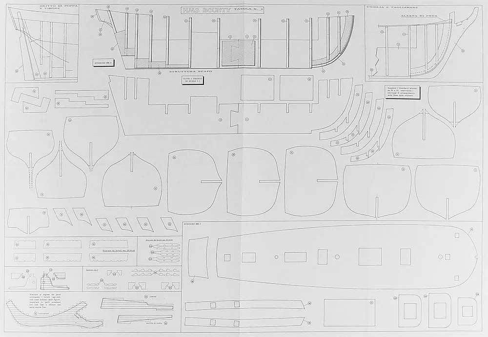 Чертеж корабля HMS Bounty