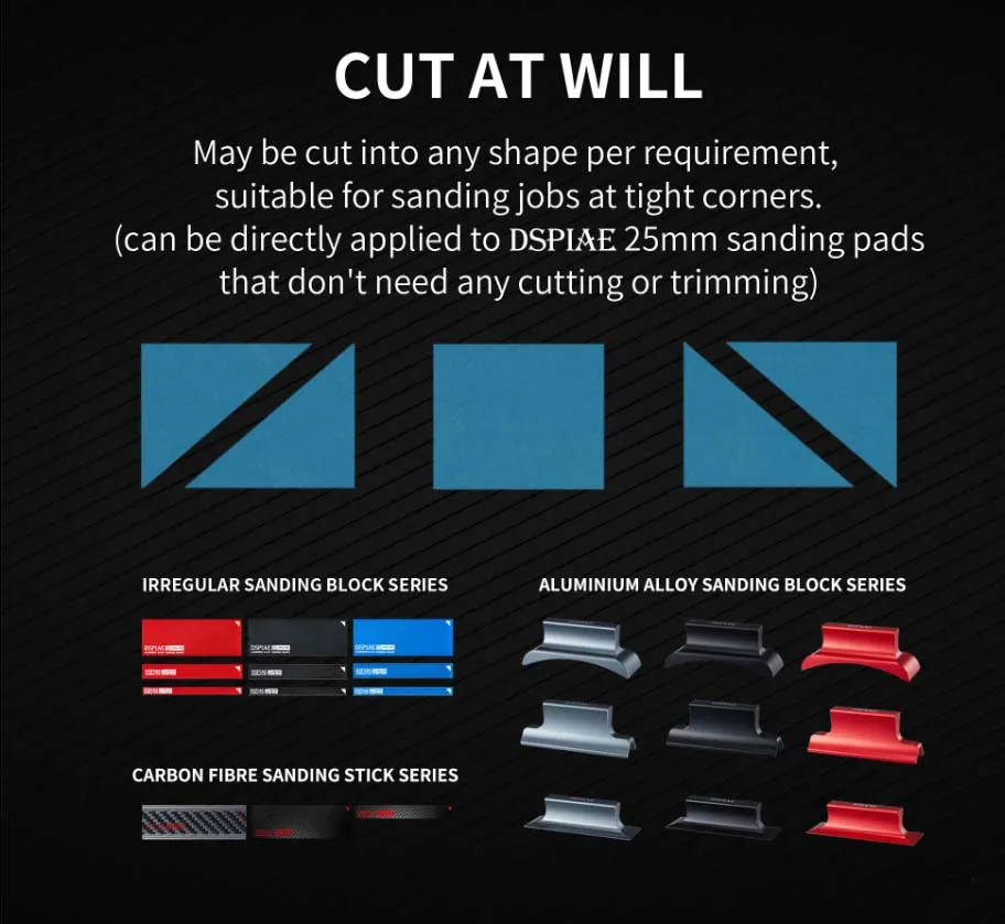 Самоклеящаяся наждачка 75х25 мм, зернистость 400, 10 шт