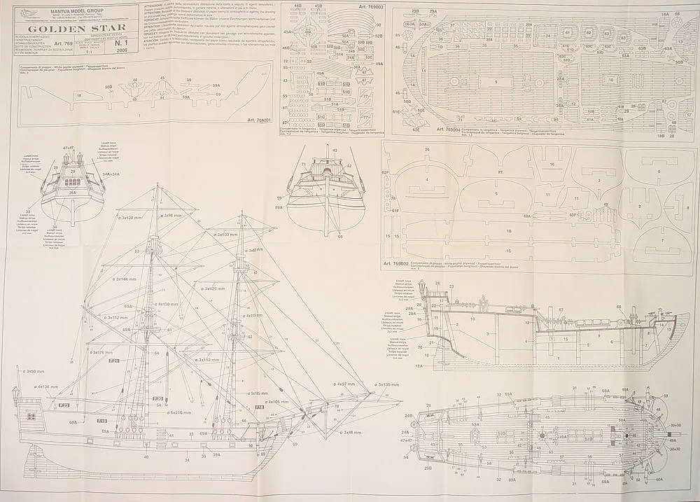 Чертеж корабля Golden Star