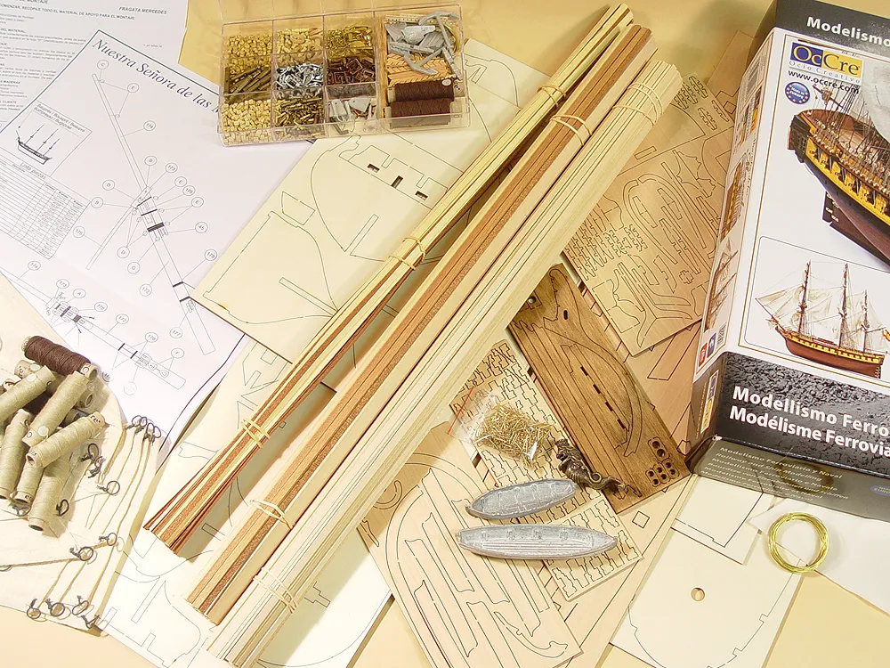 Фрегат Mercedes (Мерседес) + (Полный набор инструментов, клея и краски)