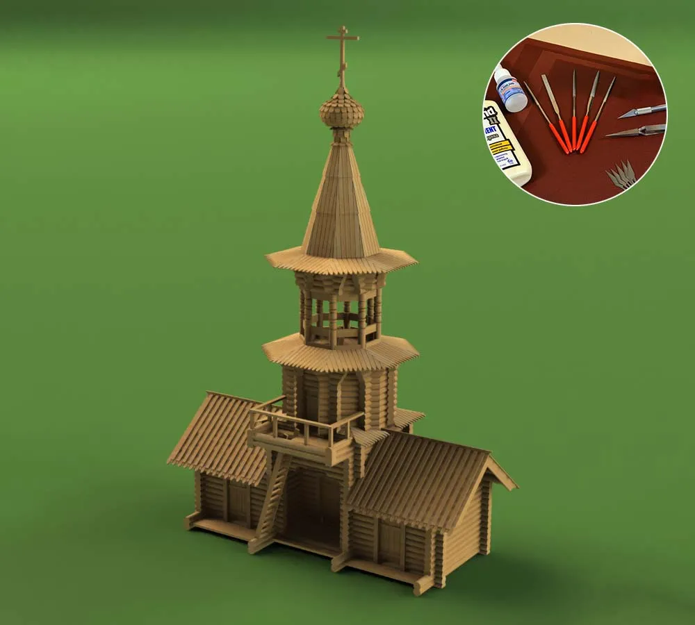 Колокольня, 1600 деталей + (Расширенный набор для сборки)