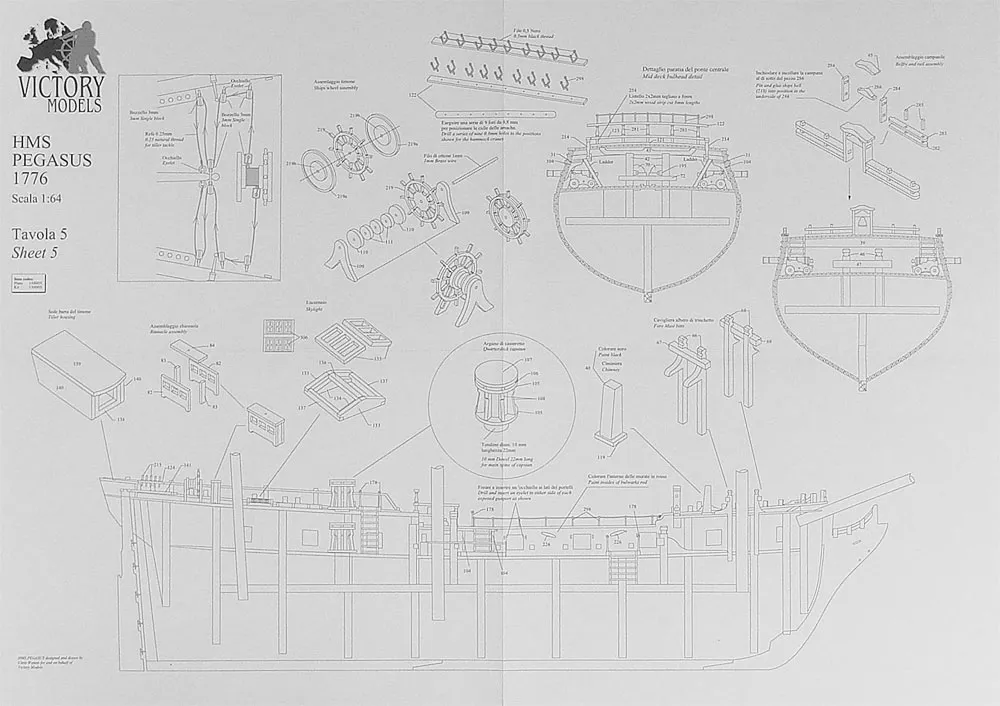Чертеж корабля HMS PEGASUS
