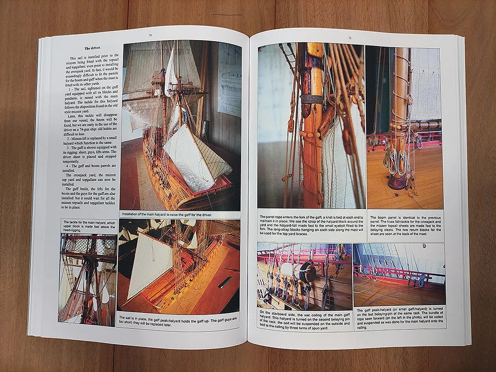 Fitting and rigging a 74-gun model ship