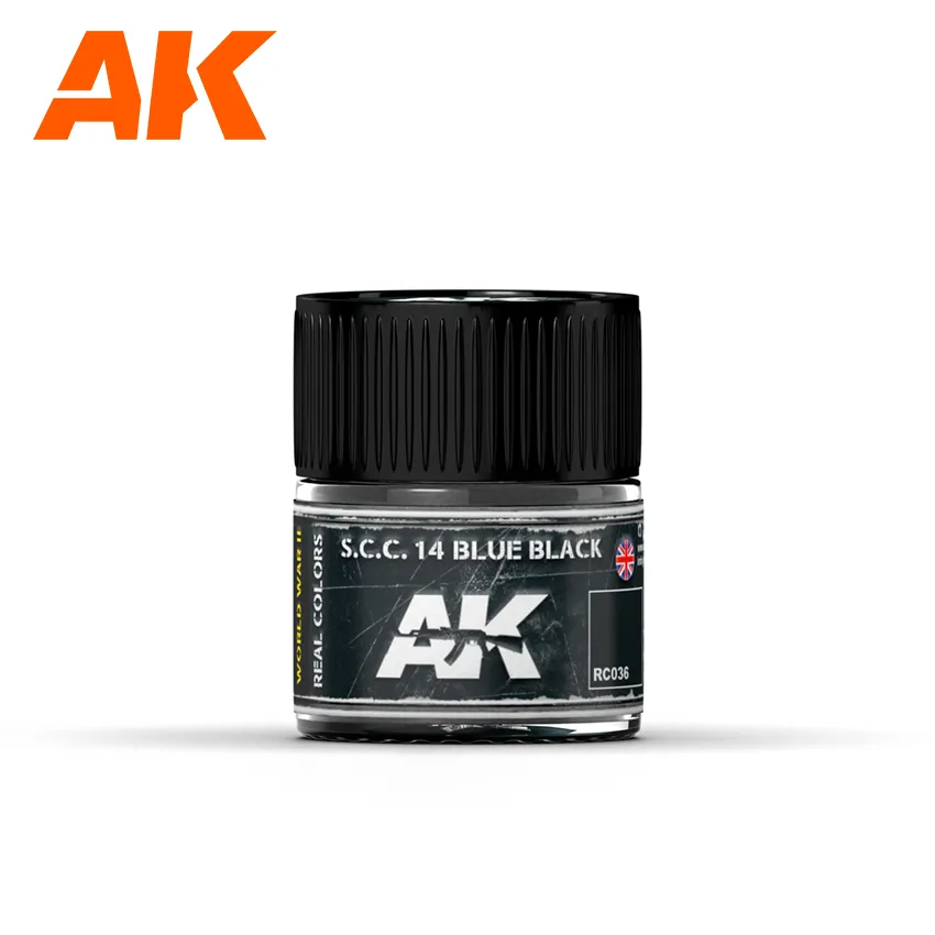 Краска AK Interactive, акриловая S.C.C. 14 Blue Black (темно-синий), 10 мл