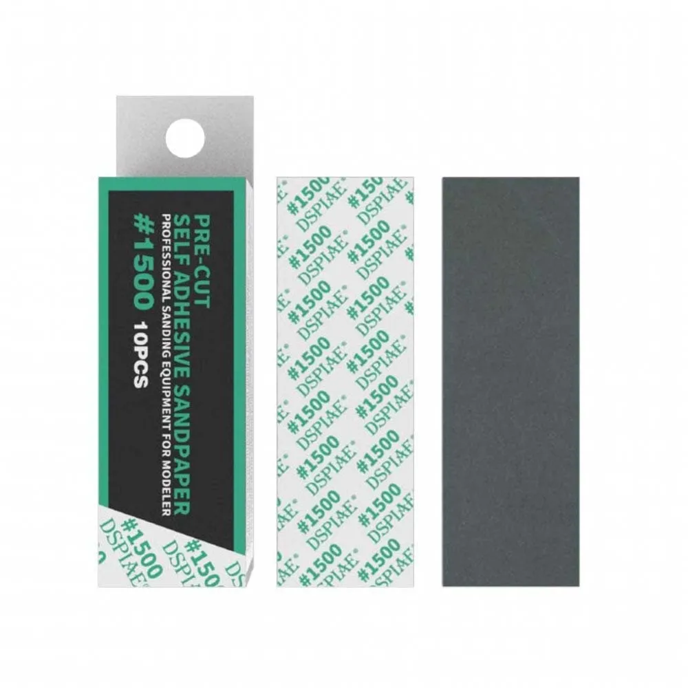Самоклеящаяся наждачная плёнка 75х25 мм, зерно 1500, 10 шт
