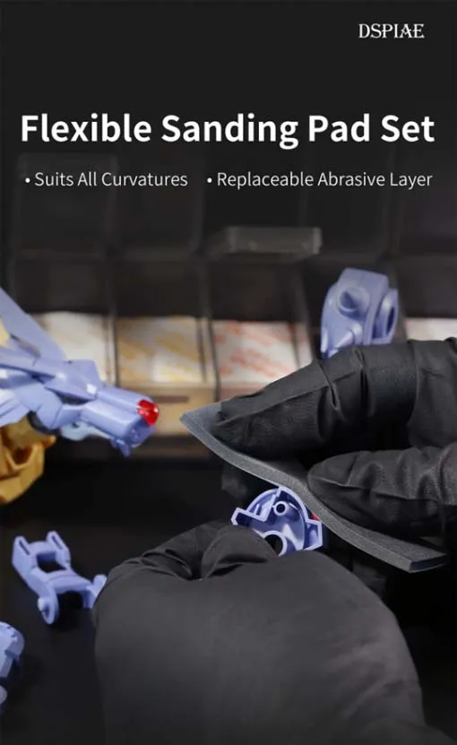 Набор из 3 мм шлифовальных губок (5 шт) и 30 пластин зернистости 1000-2500