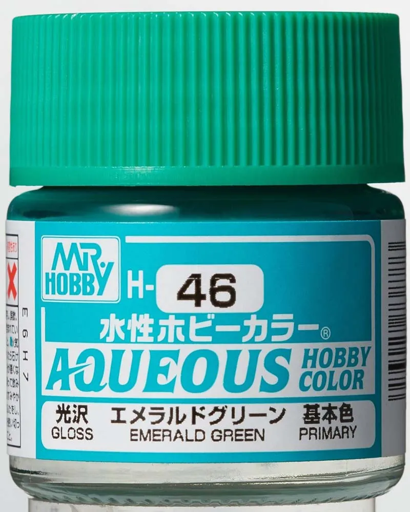 Краска Mr Hobby, акриловая, изумрудно-зеленая глянцевая, H 46, 10 мл