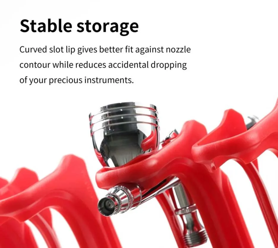 Поворотная стойка на струбцине для 4 аэрографов