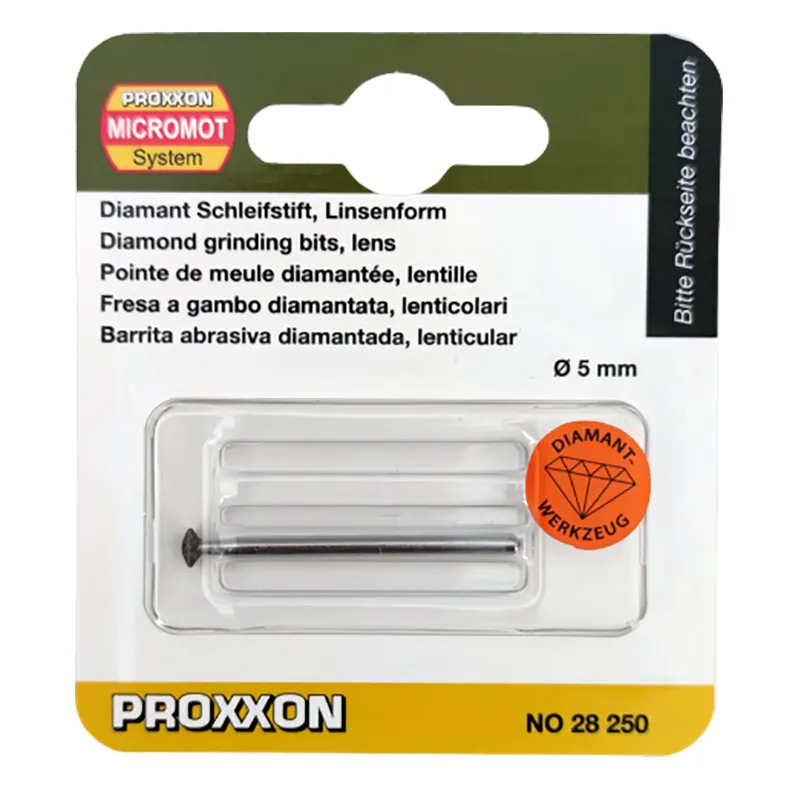 Бор с алмазным напылением Proxxon 5 мм в форме линзы
