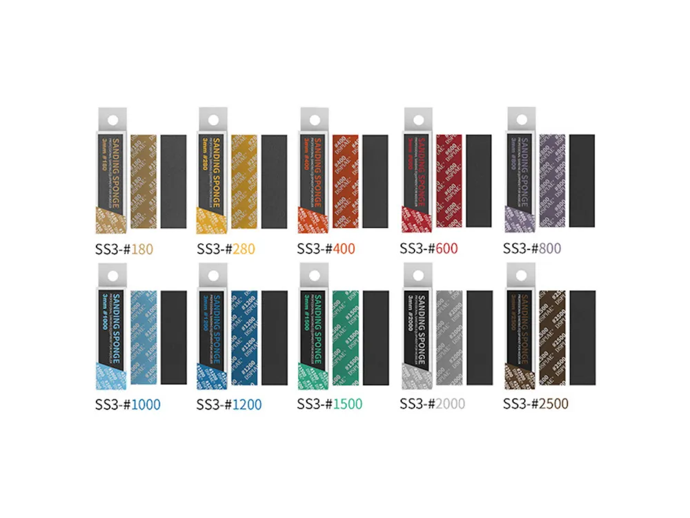 Шлифовальная губка 3 мм, зернистость 600, 5 шт