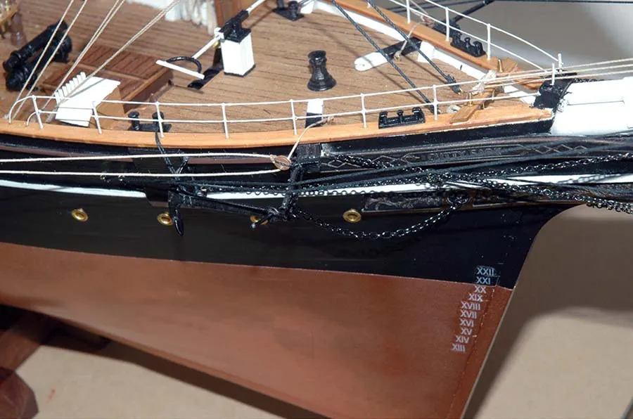 деревянная модель парусника Cutty Sark