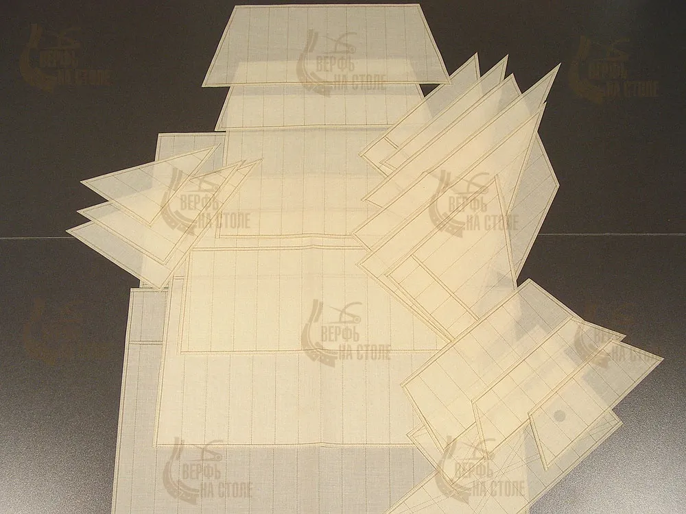 Улучшенные паруса для модели корабля Santisima Trinidad