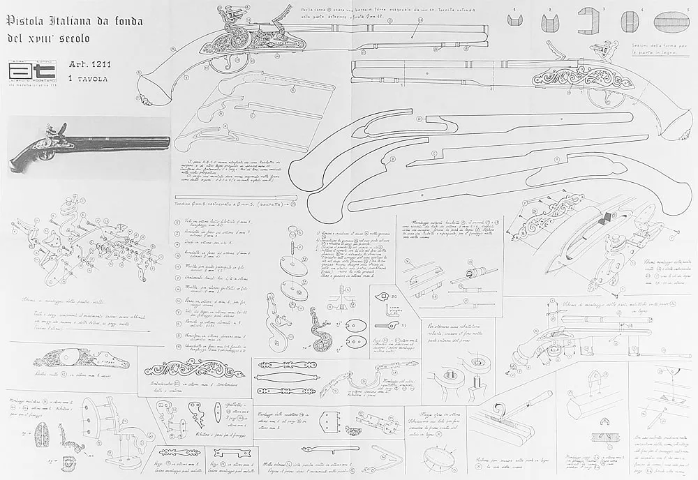 Чертеж пистолета
