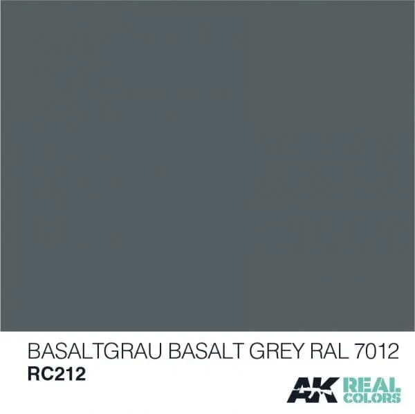 Краска AK Interactive, акриловая BASALTGRAU-BASALT GREY RAL 7012 / серый базальт, 10 мл