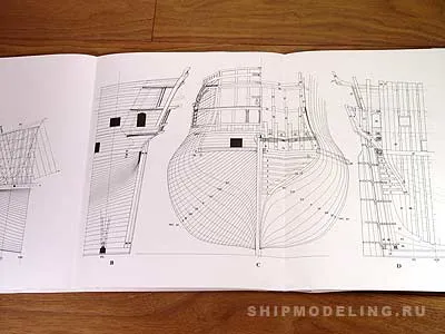 Полный комплект чертежей 74 gun ship, масштаб 1:48