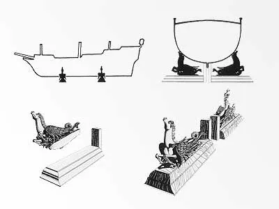 Держатели в виде пегасов, 70 мм, 4 шт
