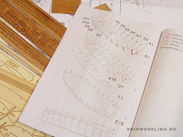 модель корабля для сборки Leudo 1800-1900