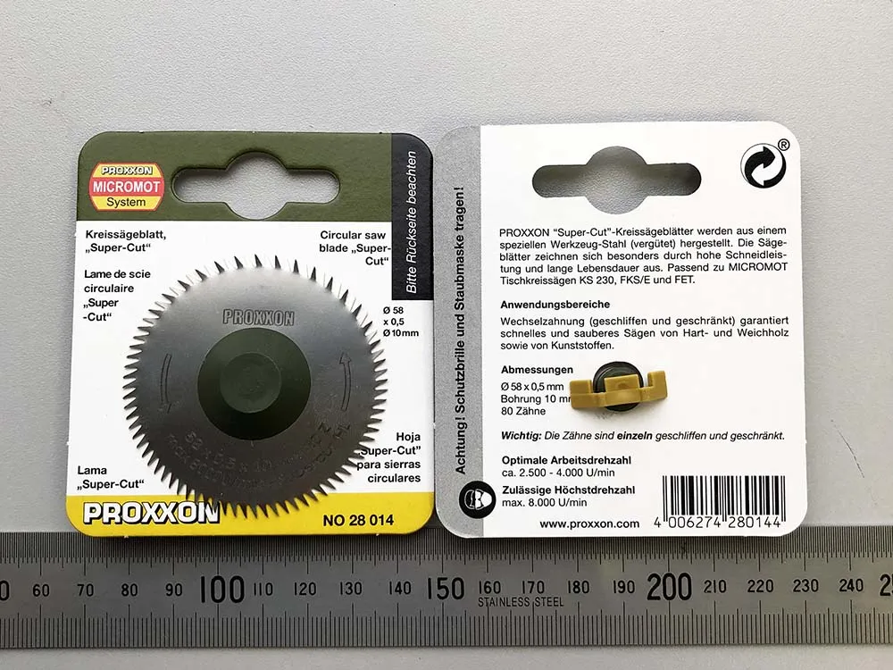 Диск Super Cut 58 мм для циркулярной пилы Proxxon KS230 28014