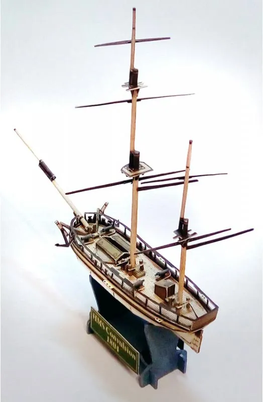 Модель из бумаги бомбардирский кеч "Convulsion"