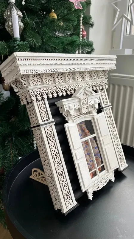 Сборная модель наличника "Улан-Удэ", 270 деталей + Клей и краски в комплекте