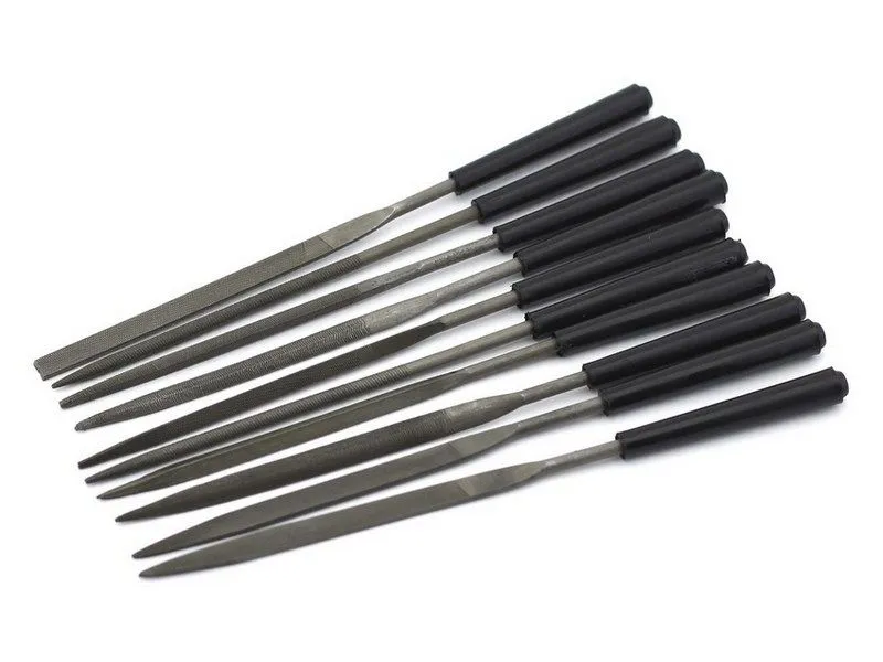 Набор 140 мм надфилей, 10 штук, в чехле