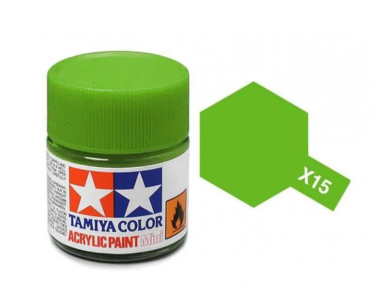 Краска Tamiya светло-зеленая глянцевая, X15 Light Green, 10 мл