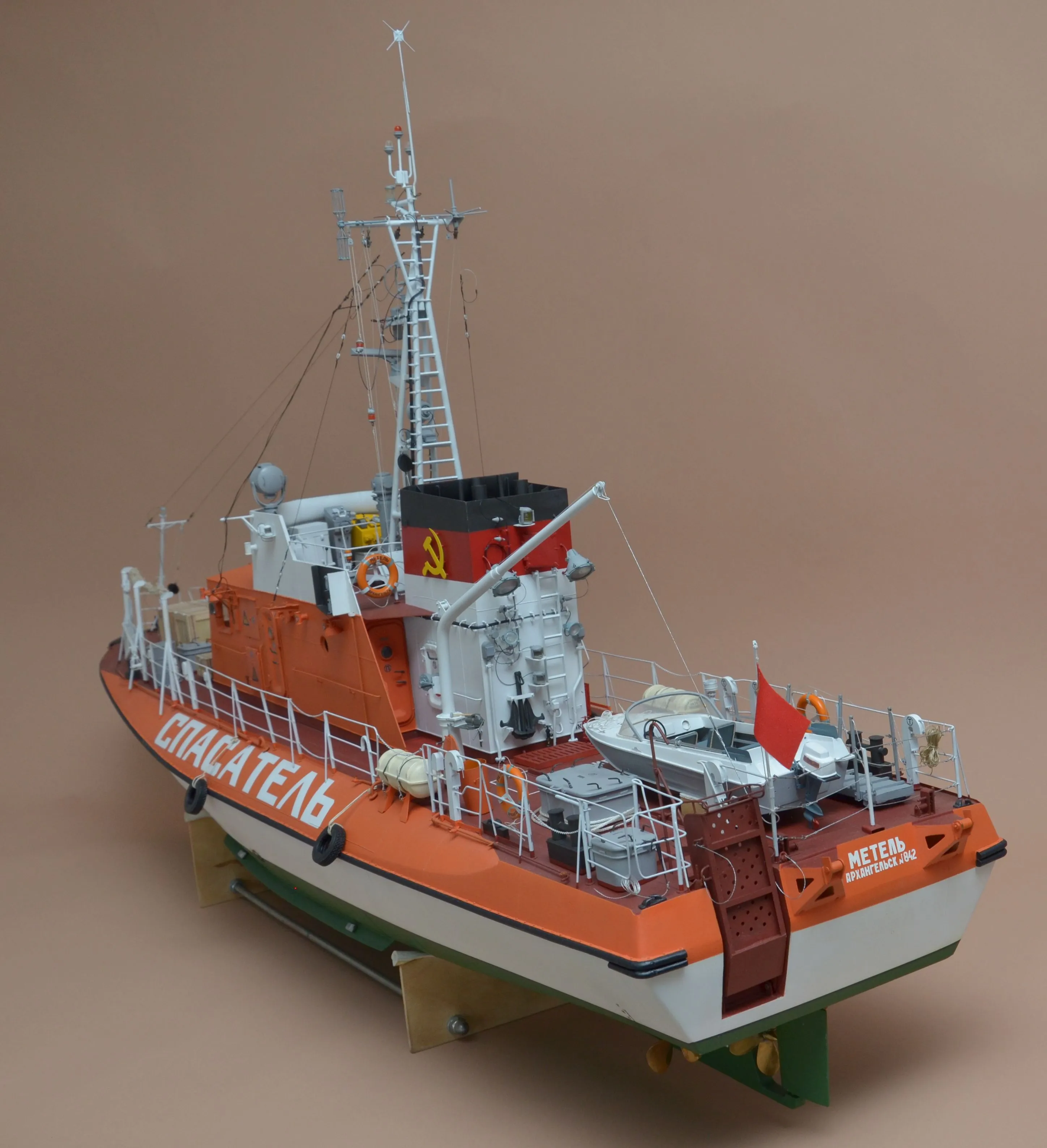 Модель корабля Всепогодный спасательный катер (ВСК) "МЕТЕЛЬ", пр. 1458 - Верфь на Столе
