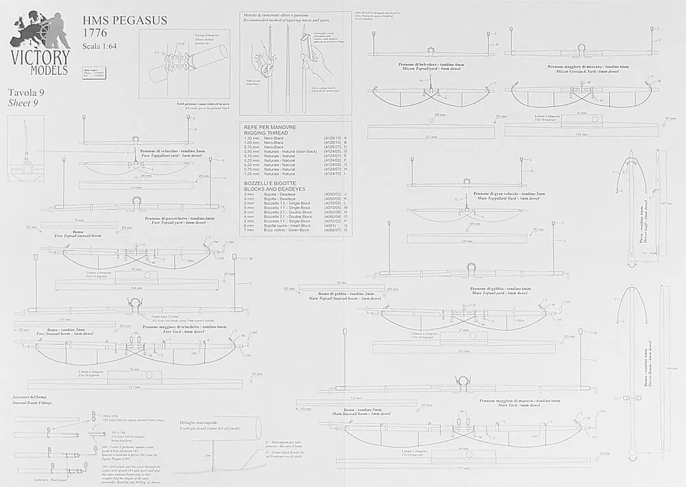 Чертеж корабля HMS PEGASUS