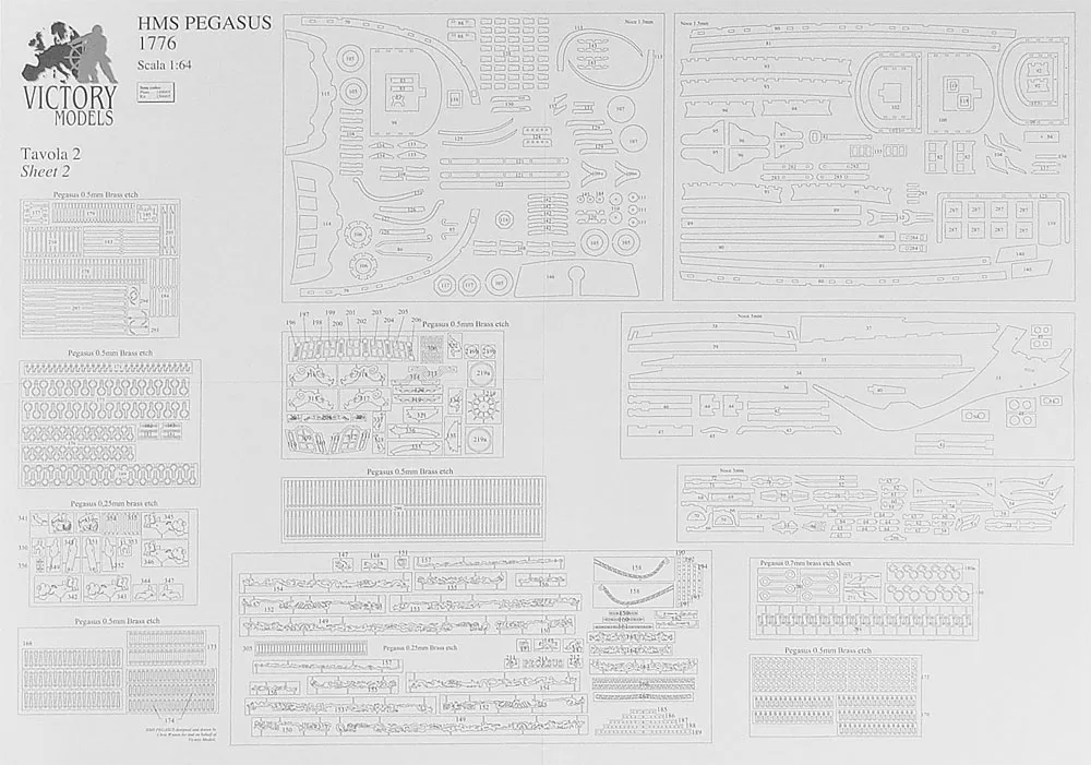 Чертеж корабля HMS PEGASUS